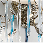 Бра с ветвистым каркасом из металла и подвесками из стекла Droplet Chandelier варинант исполнения - 3 | Loft Concept в Рязани