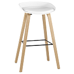 Барный стул на ножках из натурального дерева Boras White варинант исполнения - 1 | Loft Concept в Рязани