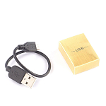 Зажигалка электронная с накладкой из натурального камня Содалит и с USB проводом для зарядки Stone Lighters варинант исполнения - 4 | Loft Concept в Рязани