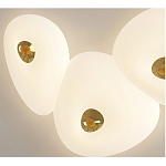 Потолочный светильник с тремя овальными матовыми плафонами TRIDalmen варинант исполнения - 4 | Loft Concept в Рязани