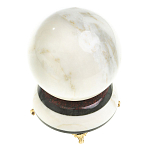 Шар декоративный на подставке из натуральных камней Змеевик и Мрамор Белый Natural Stone Spheres 10.5 см варинант исполнения - 1 | Loft Concept в Рязани