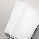 Бра с белым матовым плафоном на прямоугольном основании цвета хром Hinkley варинант исполнения - 4 | Loft Concept в Рязани