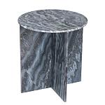 Столик кофейный с столешницей из черного мрамора Compact Black Marble Table варинант исполнения - 2 | Loft Concept в Рязани