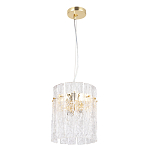 Подвесной светильник цилиндрической формы с текстурными стеклянными элементами Textured Glass Chandelier варинант исполнения - 2 | Loft Concept в Рязани