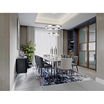 Люстра с двумя кольцами цвета хром и прозрачными хрустальными шарами по периметру Sacramento Transparent Balls Chandelier варинант исполнения - 11 | Loft Concept в Рязани