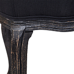 Кресло низкое в стиле прованс Черный Лен Louis French Armchair  варинант исполнения - 4 | Loft Concept в Рязани