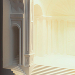 Встраиваемый в стену гипсовый светильник под покраску с арками и рельефными колоннами Antiquity Athena варинант исполнения - 9 | Loft Concept в Рязани