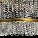 Люстра двухъярусная с золотого цвета и прозрачными подвесками Pettico варинант исполнения - 6 | Loft Concept в Рязани