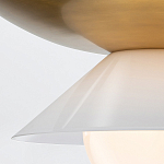 Подвесной светильник латунного цвета с конусовидным белым плафоном Quintiesse варинант исполнения - 10 | Loft Concept в Рязани