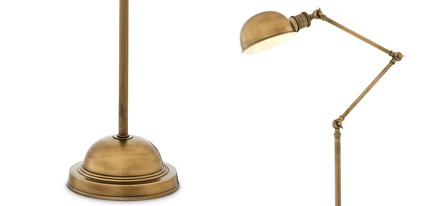 Торшер Eichholtz Floor Lamp Soho Brass Торшер Eichholtz Floor Lamp Soho Brass - Loft-Concept в Рязани