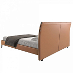 Кровать двуспальная коричневая из экокожи Modern Look варинант исполнения - 4 | Loft Concept в Рязани