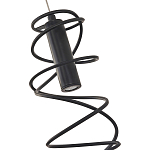 Бра светодиодное из металла со спиральным декоративным элементом черное Metal Spiral варинант исполнения - 2 | Loft Concept в Рязани