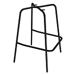 Барный стул со спинкой и подлокотниками на 4-х металлических ножках Douglas Rhombus Серый Велюр варинант исполнения - 5 | Loft Concept в Рязани