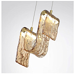 Подвесной светильник волнистой формы из фактурного стекла Wave варинант исполнения - 5 | Loft Concept в Рязани