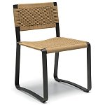 Дизайнерский стул с каркасом из металла с плетеными сиденьем и спинкой GREEN POINT Chair варинант исполнения - 1 | Loft Concept в Рязани