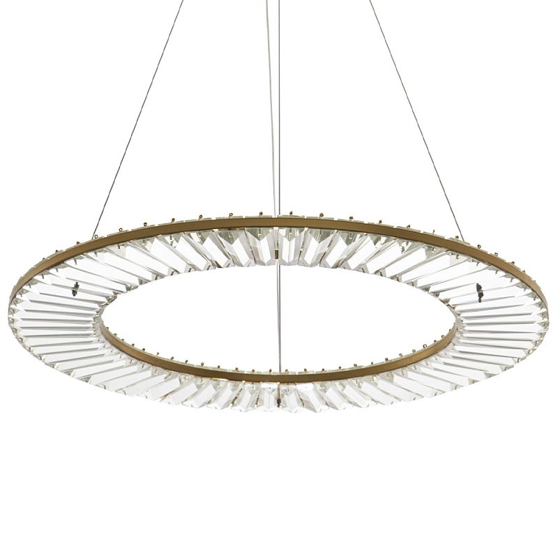 Кольцевая люстра с хрустальным декором Maude Crystal Chandelier Бронза Прозрачный Кольцевая люстра с хрустальным декором Maude Crystal Chandelier Бронза Прозрачный в Рязани | Loft Concept