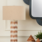 Настольная лампа с узором вдоль колоннообразного основания Brick Surface варинант исполнения - 4 | Loft Concept в Рязани