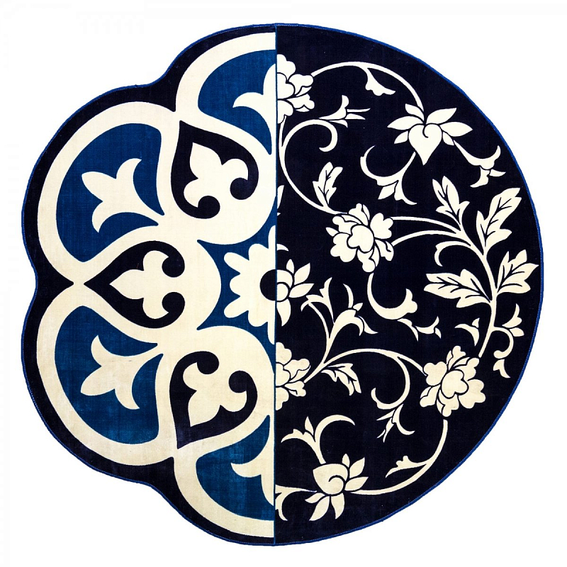 Ковер Seletti Hybrid Andria Синий Белый в Рязани | Loft Concept 