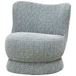 Дизайнерское мягкое кресло без подлокотников в голубой пестрой обивке Roux Armchair варинант исполнения - 1 | Loft Concept в Рязани