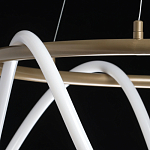 Люстра подвесная круглая золотого цвета с белыми изогнутыми световыми линиями Luke Lampco Tracer Lamp варинант исполнения - 10 | Loft Concept в Рязани