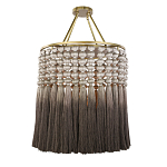 Люстра плетеная с кисточками на золотистом каркасе Boho Tassel Chandelier варинант исполнения - 2 | Loft Concept в Рязани