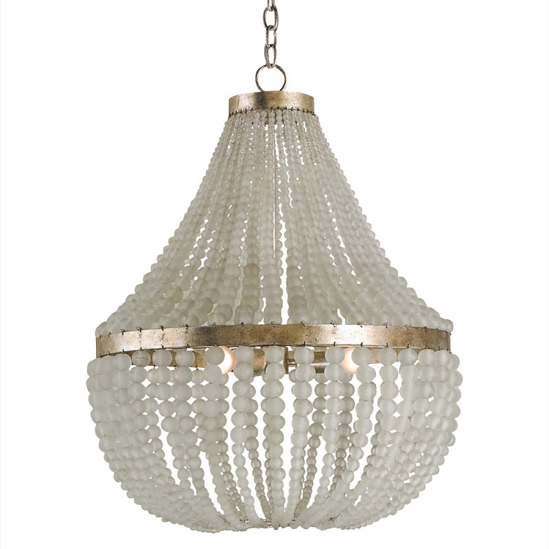 Люстра каплевидной формы с подвесками в виде круглых прозрачных бусин Crystal Bead Chandelier Серебряный Прозрачный Люстра каплевидной формы с подвесками в виде круглых прозрачных бусин Crystal Bead Chandelier Серебряный Прозрачный в Рязани | Loft Concept
