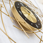 Часы настенные из металла с чёрным циферблатом Current Time варинант исполнения - 3 | Loft Concept в Рязани