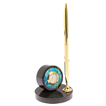 Часы настольные с ручкой из натурального камня Stone Clock варинант исполнения - 2 | Loft Concept в Рязани