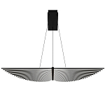 Люстра в виде распахнутых крыльев из тонких металлических планок Flight of Freedom варинант исполнения - 9 | Loft Concept в Рязани