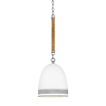 Подвесной светильник белый колоколообразный с декоративной обмоткой из веревки Hinkley варинант исполнения - 1 | Loft Concept в Рязани