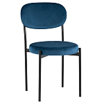 Стул с круглым сиденьем на металлическом основании ALFIE CHAIR Blue варинант исполнения - 1 | Loft Concept в Рязани