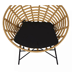 Стул круглый с ротанговым плетением Round Wicker Stool варинант исполнения - 5 | Loft Concept в Рязани
