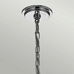 Люстра круглая цвета хром с вертикальными стеклянными трубками и круглыми подвесками Kichler варинант исполнения - 3 | Loft Concept в Рязани