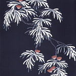 Обои ручная роспись Silk Tree Special Colourway on Empire Blue dyed silk варинант исполнения - 1 | Loft Concept в Рязани