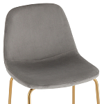 Барный стул на золотистых ножках VENDRAMIN Grey варинант исполнения - 6 | Loft Concept в Рязани