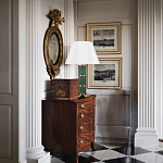 Настольная лампа на основании из зеленого мрамора с белым абажуром Noelia Green варинант исполнения - 5 | Loft Concept в Рязани