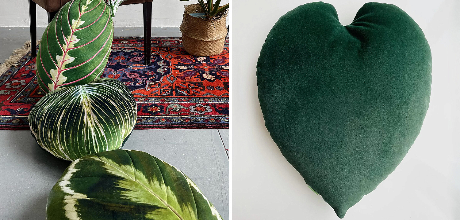 Декоративная подушка Botanical Cushion Philodendron Birkin Декоративная подушка Botanical Cushion Philodendron Birkin - Loft-Concept в Рязани