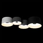 Потолочный светильник с 4-мя цилиндрическими абажурами белого серого и черного цвета Urban Dome варинант исполнения - 2 | Loft Concept в Рязани