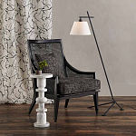 Торшер с черным наклонным корпусом и конусовидным абажуром Black Tripod варинант исполнения - 5 | Loft Concept в Рязани