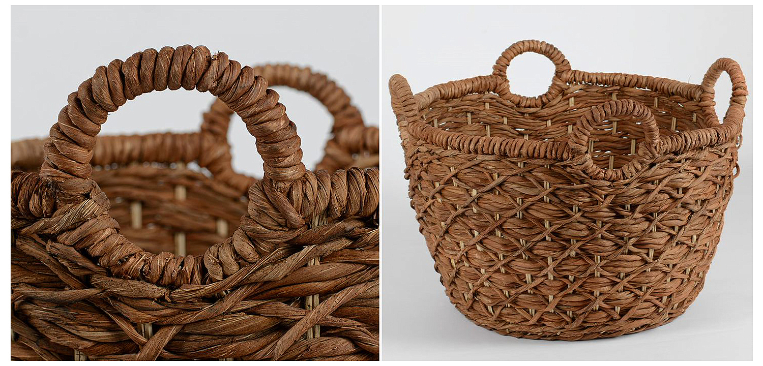 Корзина плетеная Wicker basket 4 handles Корзина плетеная Wicker basket 4 handles - Loft-Concept в Рязани