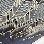 Картина ручная вышивка бисером Ночной пейзаж Night Boat Bay варинант исполнения - 2 | Loft Concept в Рязани