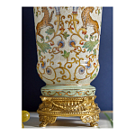 Ваза из фарфора на бронзовом основании Turquoise Blooming Garden варинант исполнения - 6 | Loft Concept в Рязани