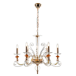 Люстра с 6-ю лампочками и изогнутыми прозрачными элементами из стекла Twisted Glass Candles Chandelier варинант исполнения - 2 | Loft Concept в Рязани