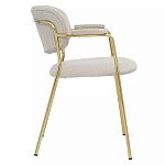 Стул Singer Chair с подлокотниками серый на золотистых ножках варинант исполнения - 2 | Loft Concept в Рязани