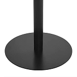 Круглый обеденный стол с белой мраморной столешницей White Tabletop on Black Base варинант исполнения - 5 | Loft Concept в Рязани