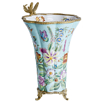 Ваза со стрекозой из фарфора с бронзовыми элементами Paradise Dragonfly варинант исполнения - 2 | Loft Concept в Рязани