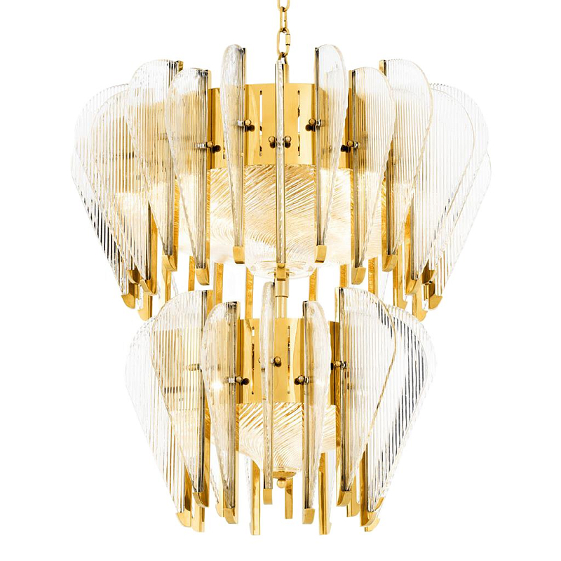 Люстра Chandelier Canzone Золотой Прозрачное Стекло Люстра Chandelier Canzone Золотой Прозрачное Стекло в Рязани | Loft Concept