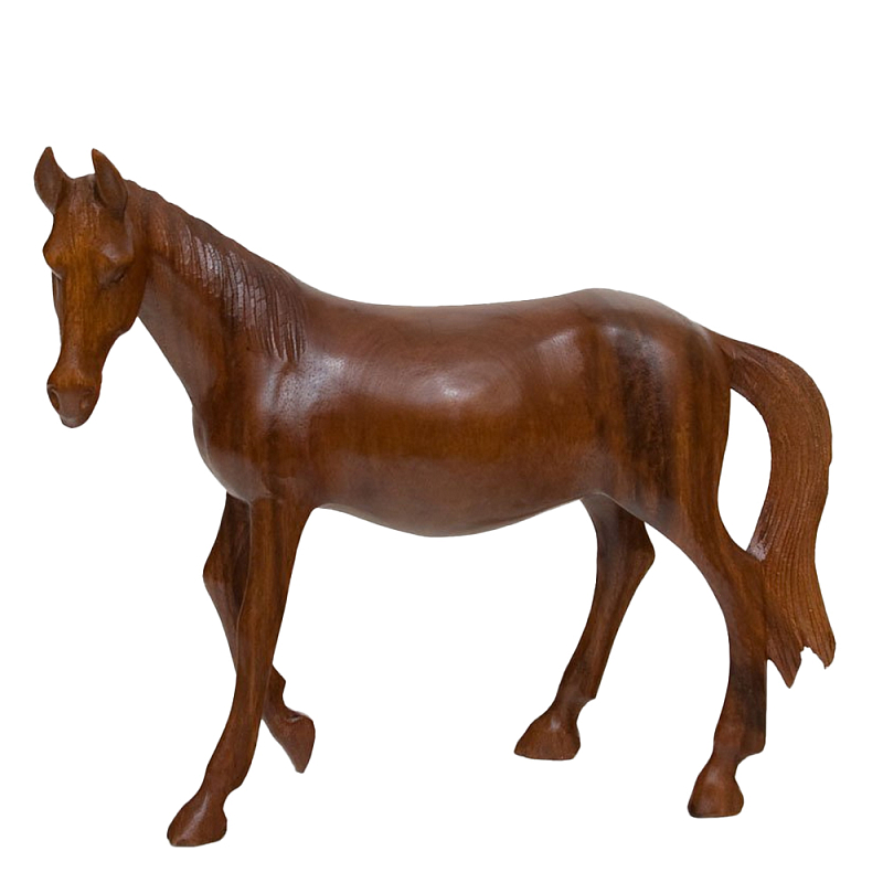 Статуэтка из дерева суар дикая лошадь Wild Horses Коричневый Статуэтка из дерева суар дикая лошадь Wild Horses Коричневый в Рязани | Loft Concept