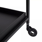 Тумба чёрная на колёсах Cabinet on Wheels варинант исполнения - 3 | Loft Concept в Рязани