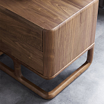 Прикроватный деревянный столик с 2-мя ящиками Moon Walnut Furniture варинант исполнения - 5 | Loft Concept в Рязани